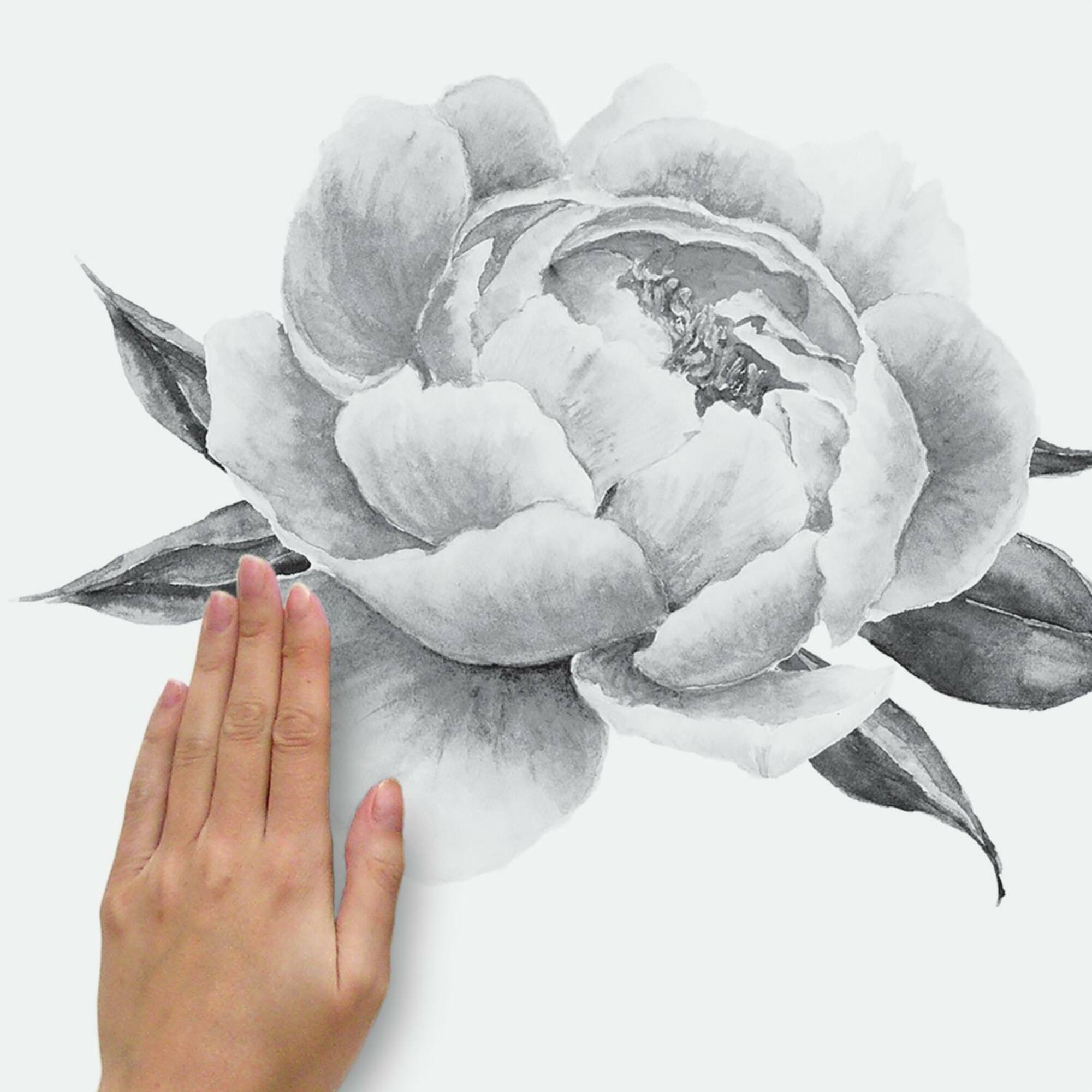 RoomMates Black Peonies Peel & Stick Wall Decals